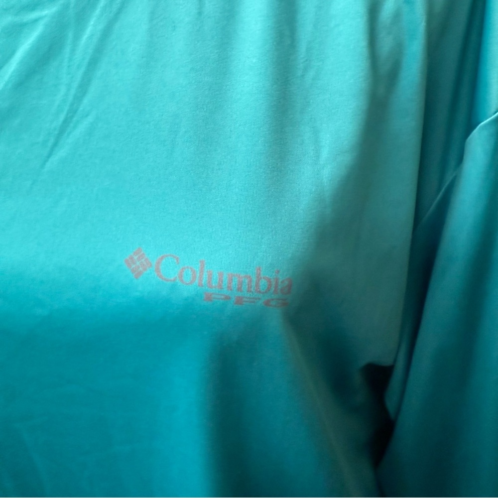 Columbia PFG Turquoise Long Sleeve Performance Fishing Shirt XXL - Picture 2 of 8